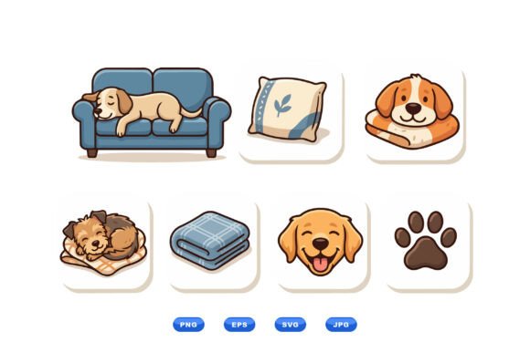 Cozy Dog Cartoon Clipart Set Review