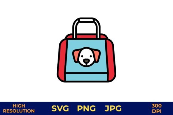 Cute Dog Carrier Bag Vector Design Review