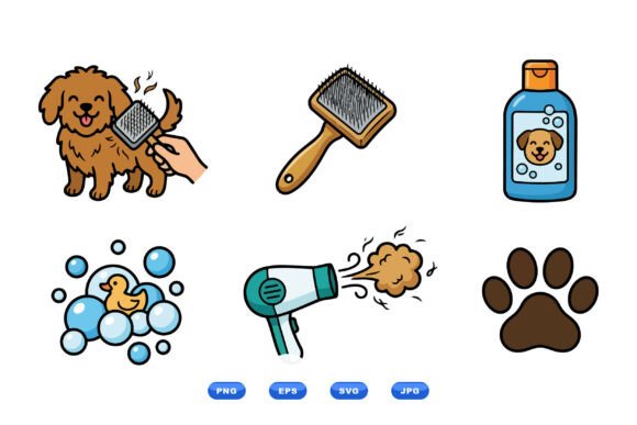 Cute Dog Grooming Clipart Pack Review