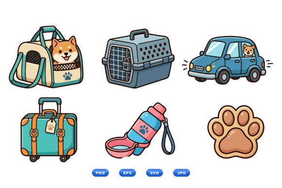 Cute Dog Travel Clipart Pack Review