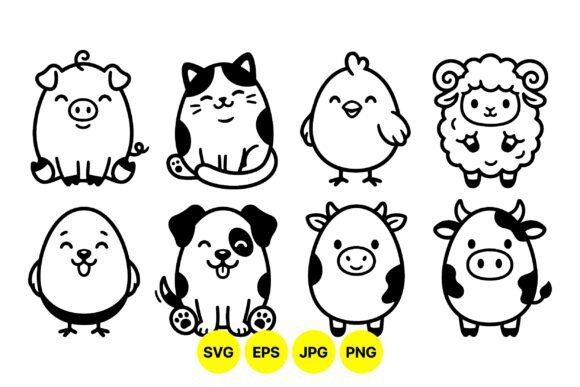 Cute Farm Animal SVG Clipart Review