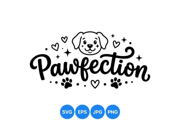Cute Pawfection Dog Clipart