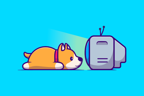 Cute Shiba Inu Dog Watching TV Cartoon Review