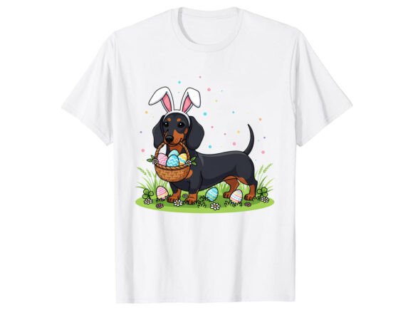 Dachshund Bunny Dog Easter T-Shirt