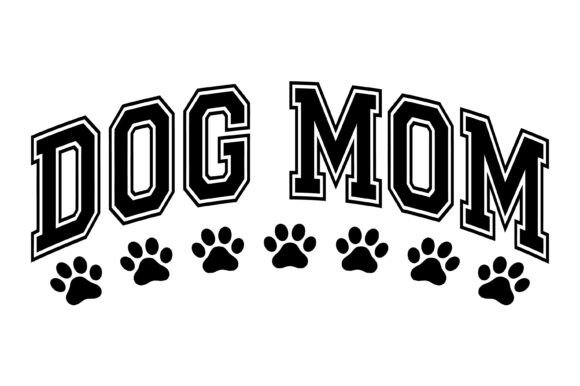 Dog Mom Paw Print Design