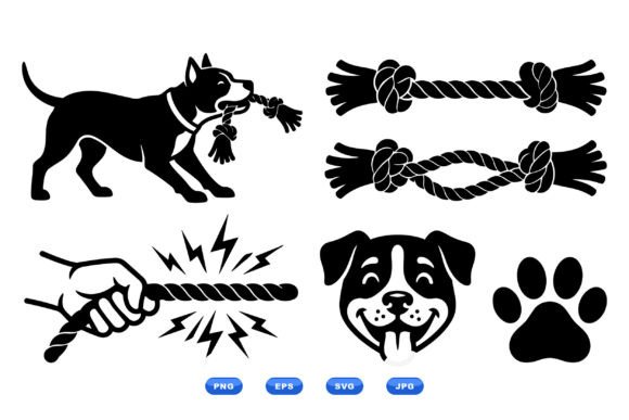 Dog Rope Toy Clipart Set Review