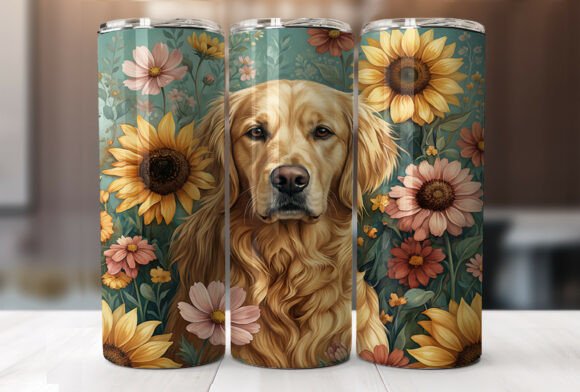 Floral Golden Retriever Dog Tumbler Wrap Review