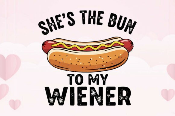 Funny Hot Dog Couple Quote Illustration