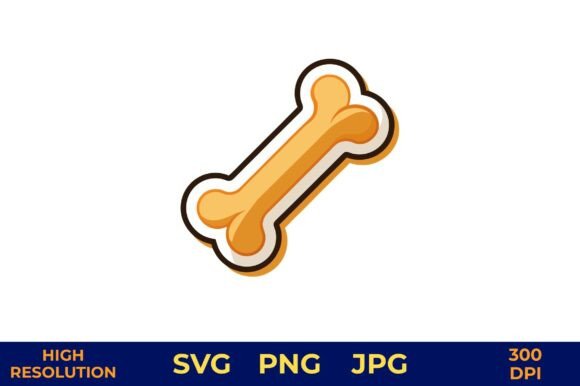 Golden Dog Bone Vector Clipart Review