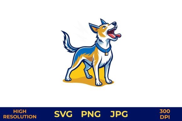 Husky Dog Barking Joyfully on Bright