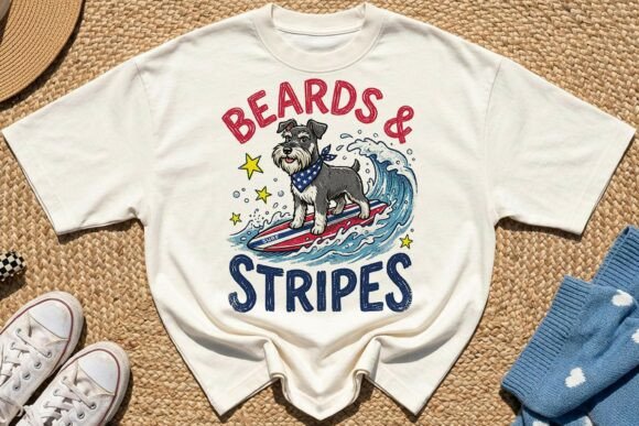Patriotic Summer Schnauzer Dog PNG Review