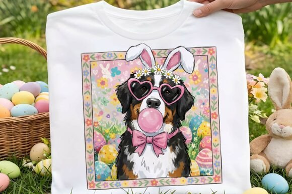 Preppy Easter Bernese Mountain Dog Design Review