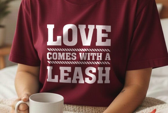Valentine Love Comes with a Leash SVG Review