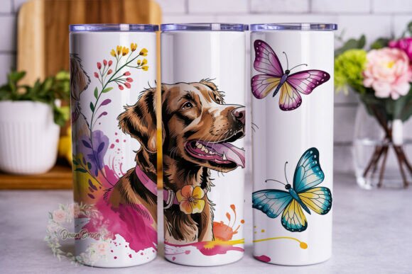 Watercolor Dog Butterfly Tumbler Wrap Review